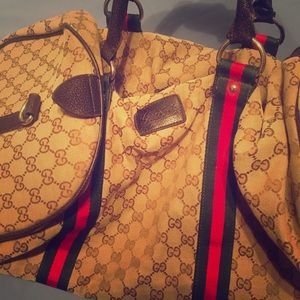 Authentic vintage Gucci duffel bag